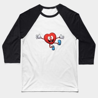 Cute Jumping Heart Baseball T-Shirt